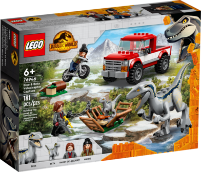 76946 LEGO Jurassic World Blue &amp; Beta Velociraptorvangst