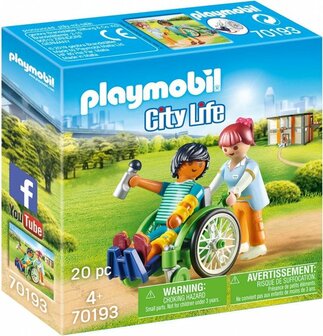 70193 PLAYMOBIL City Life Patient in rolstoel