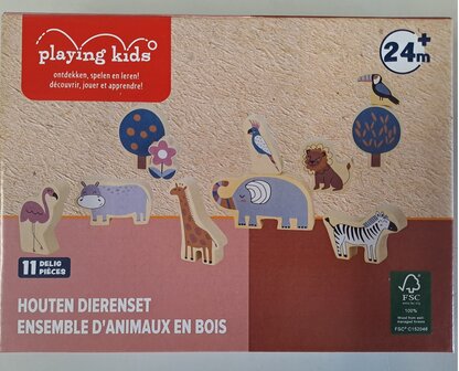 41503 Playing Kids Houten Dierentuinset