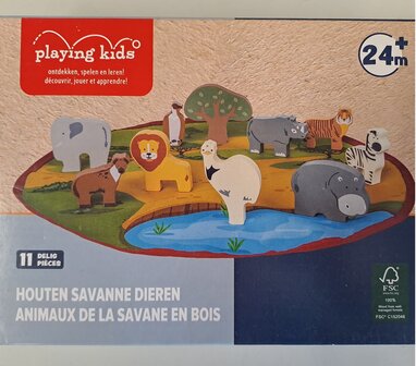 41534 Playing Kids Houten Savanne Dieren