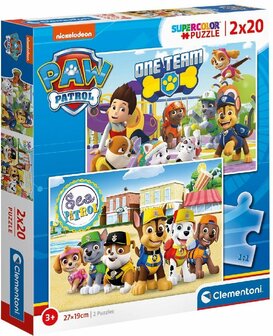 24779 Clementoni Paw Patrol Puzzel 2x20st