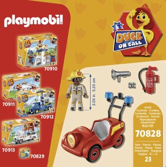 70828 PLAYMOBIL Duck on Call Mini-brandweerwagen