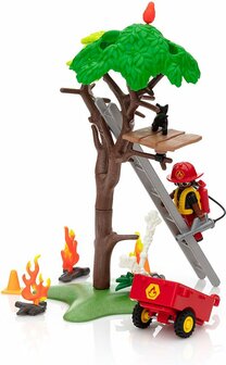 70917 PLAYMOBIL Duck On Call  Brandweeractie. Red de kat!