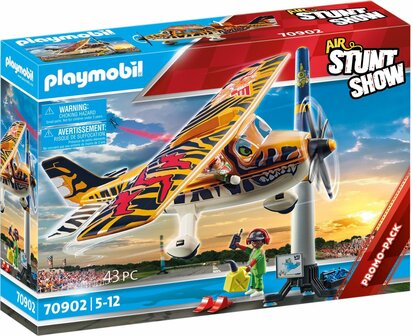 70902 Playmobil Air Stunt Show PROMO-PACK Propellervliegtuig &quot;Tiger&quot;