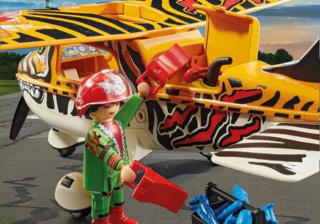 70902 Playmobil Air Stunt Show PROMO-PACK Propellervliegtuig &quot;Tiger&quot;