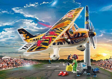 70902 Playmobil Air Stunt Show PROMO-PACK Propellervliegtuig &quot;Tiger&quot;
