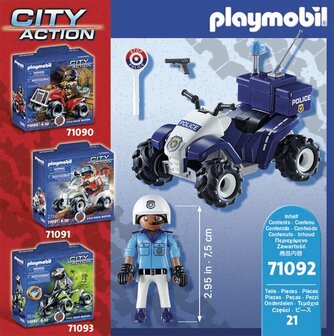 71092 PLAYMOBIL City Action Politie - Speed Quad