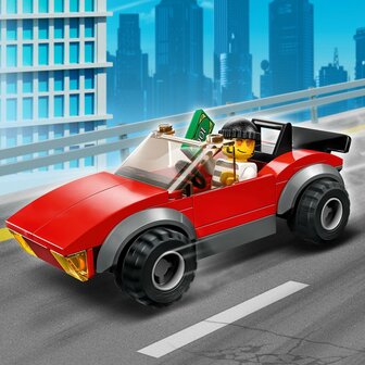 60392 LEGO City Achtervolging Auto Op Politiemotor