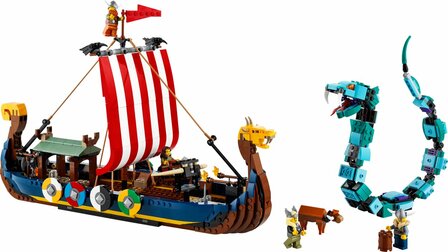 31132 LEGO Creator Vehicles Vikingschip En De Midgaardslang