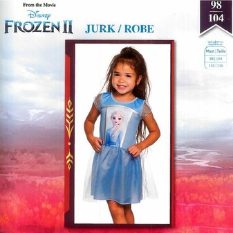 13085 Disney Frozen Elsa Jurk  Maat 98-104