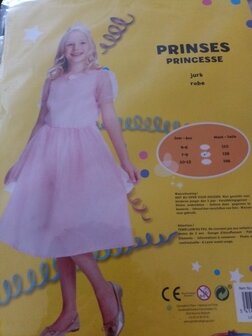 00885 Prinsessenjurk Roze Maat 128