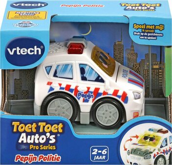 556123 VTech Toet Toet Auto&rsquo;s Pepijn Politie - Interactief Speelgoed - Met Licht en Geluidseffecten - Wit - 1 tot 5 jaar