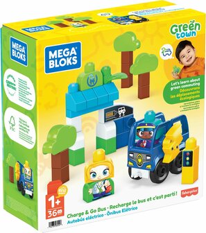 34543 MEGA Bloks Green Town Charge &amp; Go Bus