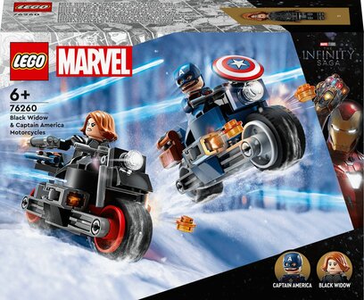 76260 LEGO Marvel Black Widow &amp; Captain America Motoren