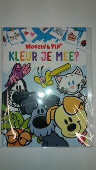 52262 Woezel en Pip Kleurboek Kleur Je Mee?