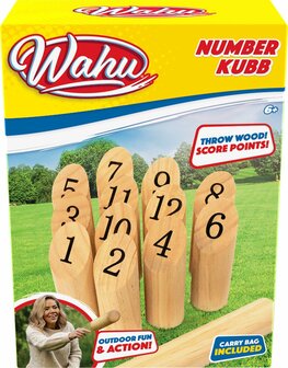55449 Goliath Wahu Numbers Kubb Werpspel Hout