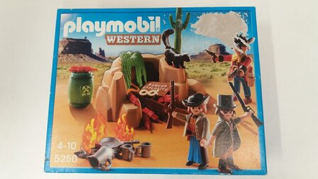 5250 PLAYMOBIL Western Bandieten met Schuilplaats MET DOOSSCHADE