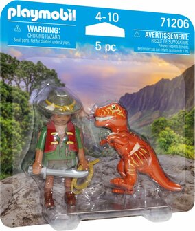 71206 PLAYMOBIL Duopack Avonturier met T-Rex