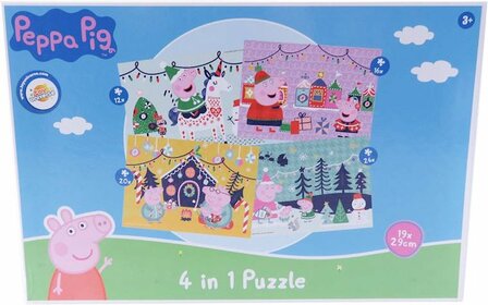 47511 Peppa Pig Puzzel  4in1 12+16+20+24 stukjes