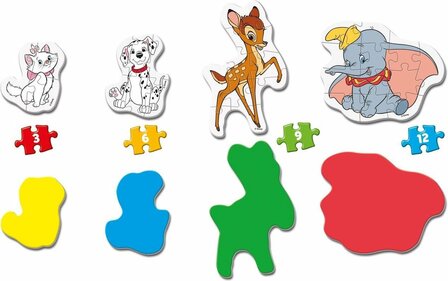 08067 Clementoni My First Puzzel  Disney Animal Friends 3-6-9-12 stukjes