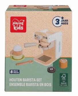 38156 Playing Kids Houten Barista-set