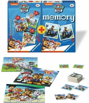 208234 Ravensburger Paw Patrol 3in1 Puzzel &amp; Memory