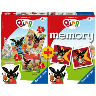 206759 Ravensburger BING 3in1 Puzzel &amp; Memory