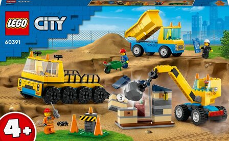 60391 LEGO City Kiepwagen, bouwtruck en sloopkraan