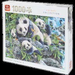 57077 KING Puzzel Happy Panda&#039;s 1000 stukjes