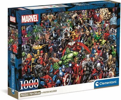 97099 Clementoni Puzzel Marvel Impossible 1000 stukjes