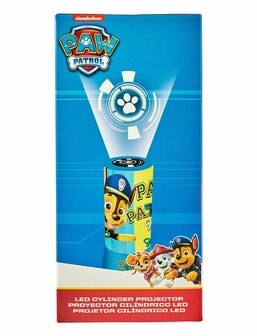 36845 Paw Patrol Cilindervormige Led Projectorlamp &#039;&#039;Here To Rescue&#039;&#039; 