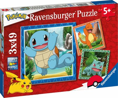 055869 Ravensburger Puzzel Pok&eacute;mon 3x49 stukjes