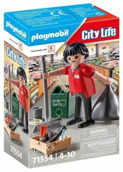 71554 Playmobil City Life Conci&euml;rgemedewerker supermarkt