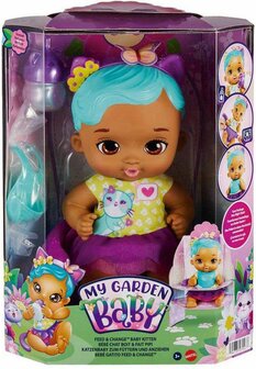 70473 Mattel Pop My Garden Baby Gatito Feed &amp; Change Kattunge 30 cm