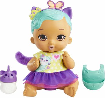 70473 Mattel Pop My Garden Baby Gatito Feed &amp; Change Kattunge 30 cm