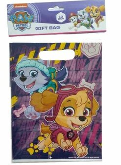 55981 Paw Patrol Feestzakjes Skye &amp; Rocky Paars 10 stuks