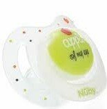 44735 Nuby Little Moments Glow In The Dark Speen - 0 t/m 6m BIG APPLE of my eye Groen/Wit