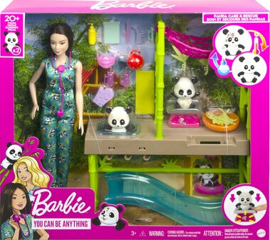 08015 Barbie Panda&#039;s Verzorgen en Redden