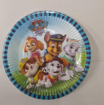 51308 Paw Patrol Kartonnen Bordjes 10 stuks Streep