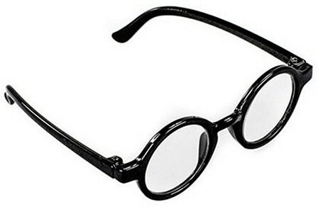 91060 I&#039;m a Girly Accessory Zwarte Ronde Bril