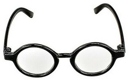 91060 I&#039;m a Girly Accessory Zwarte Ronde Bril