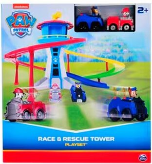 36437 Paw Patrol Race &amp; Rescue Tower Speelset  Racebaan