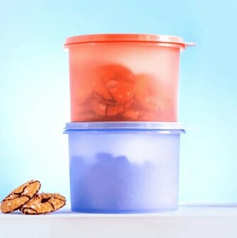 64523 Tupperware 2 Voorraadbussen 1,1 liter   