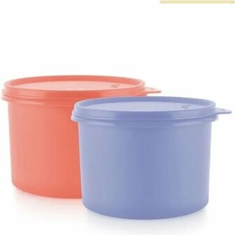 64523 Tupperware 2 Voorraadbussen 1,1 liter   