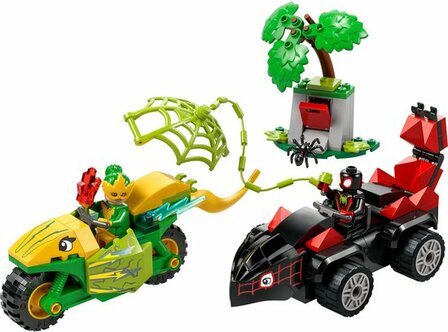 11198 LEGO Marvel Spin en Electro achtervolging met dinosaurusvoertuigen