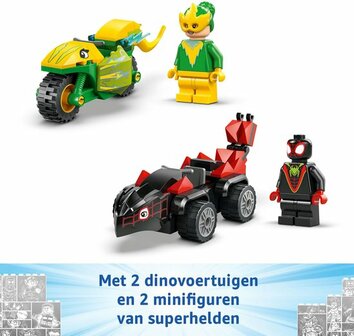 11198 LEGO Marvel Spin en Electro achtervolging met dinosaurusvoertuigen