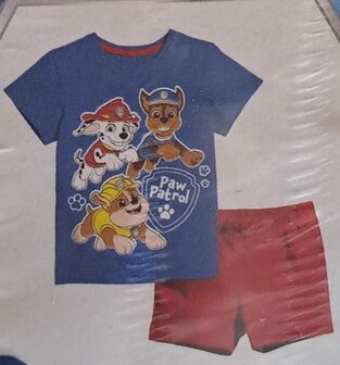74444 Paw Patrol Shortama Jongens Maat 110-116