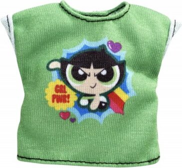 93010 Barbie PowerPuff Girls Tienerpop Shirt Groen