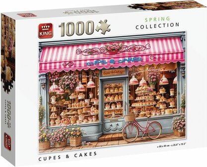 01973 King Puzzel Cups &amp; Cakes 1000 stukjes
