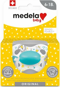 75872 Medela Baby Fopspeen Original Turquoise Blauw 6-18 maanden  1 stuks